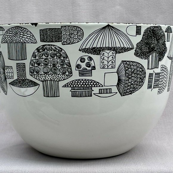 Vintage Arabia Finel Finland Enamel Mushroom Bowl